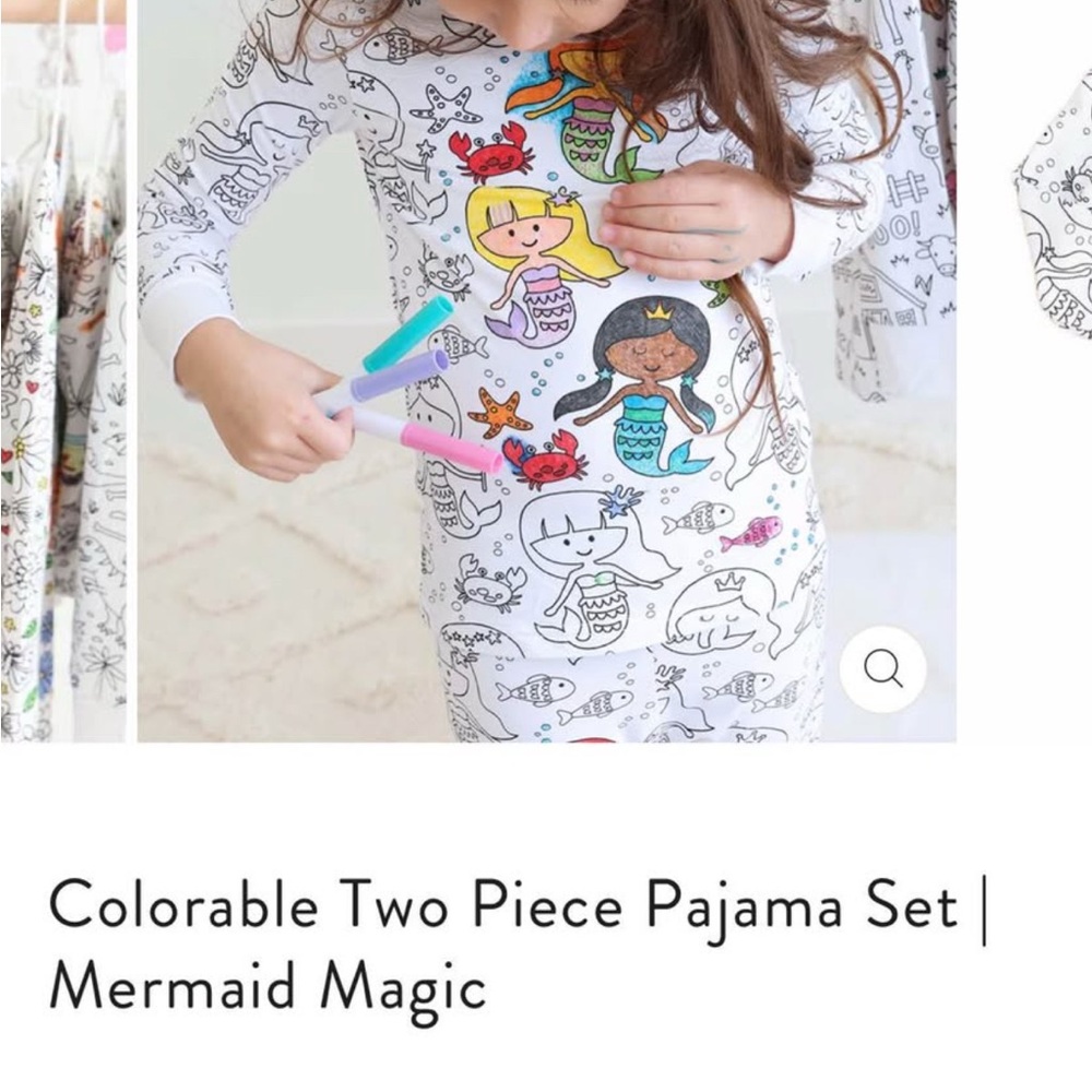 Caden Lane Colorable Mermaid Magic Pajama Set